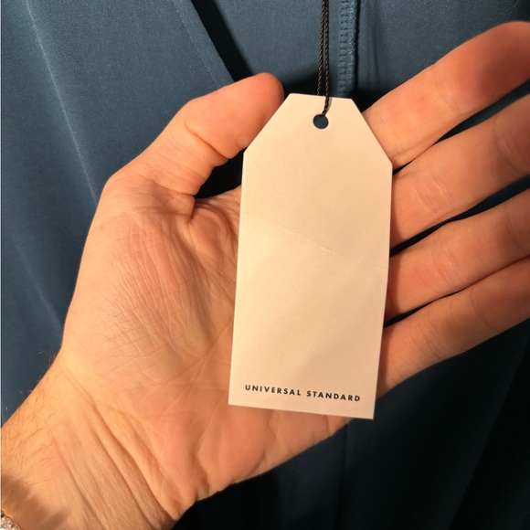 Universal Standard Velvety-Cool Jersey Twist Dress in Midnight Rain Size 14 - Picture 5 of 7